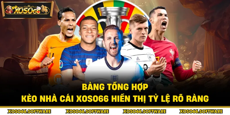 Bảng tổng hợp kèo nhà cái Xoso66 hiển thị tỷ lệ rõ ràng
